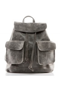 Plecak vintage skórzany damski szary BV20 - 