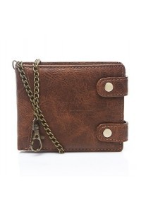 Portfel męski z łańcuchem koniakowy Wild R77 - 