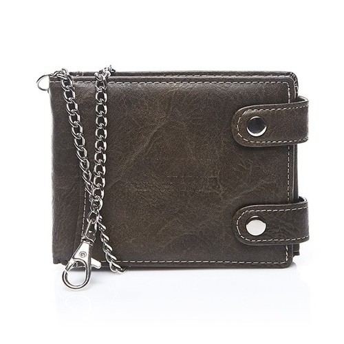 Portfel męski z łańcuchem brązowy Wild R77 - 