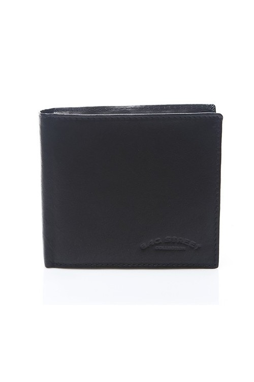 Skórzany męski portfel duży czarny C65 - 