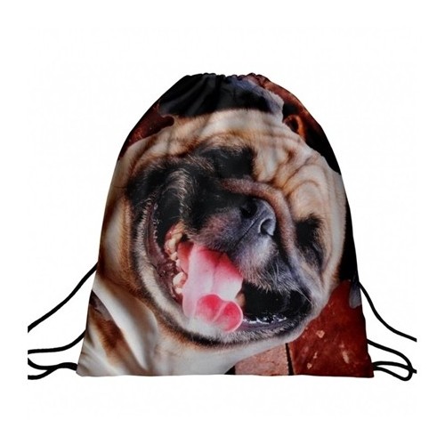 Worek plecak z nadrukiem Pugs Tongue A4 - 