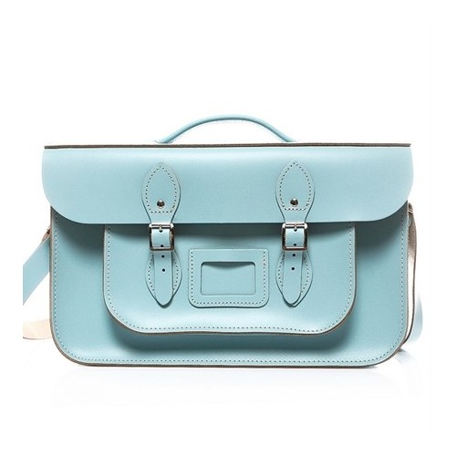 Torba listonoszka skórzana BABY BLUE OX19 - 