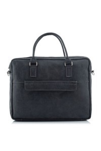 Czarna torba na laptopa 15,6" skórzana BV80 - 