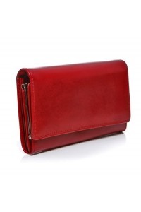 Czerwony portfel damski skórzany MID BW53 - 