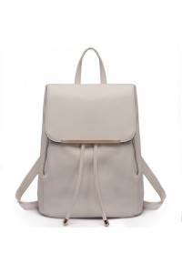 Szary plecak skórzany damski Aurora -  Szary plecak skórzany damski Aurora -