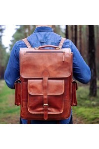 Plecak skórzany vintage brąz Outlander BT09 - 