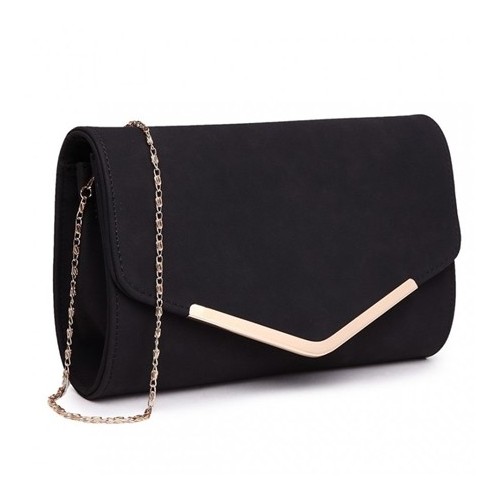 Torebka wieczorowa na łańcuszku czarna Lena - 