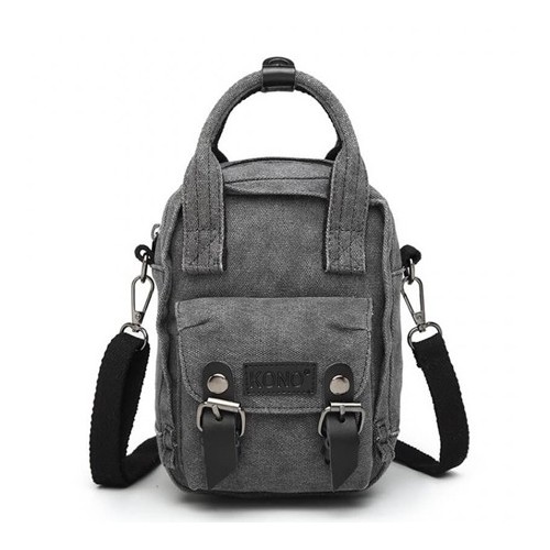 Mini plecaczek torebka 2w1 szara STARK - 