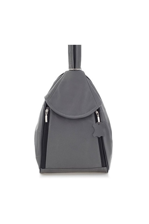 Torebka Plecak 2w1 Skóra Szary Rene02 -