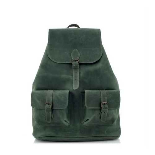 Zielony Skórzany Plecak Retro Outlander Z72 - 