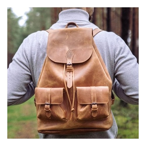 Skórzany Plecak Vintage Koniak Outlander Z72 - 