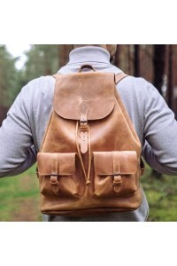 Skórzany Plecak Vintage Koniak Outlander Z72 - 