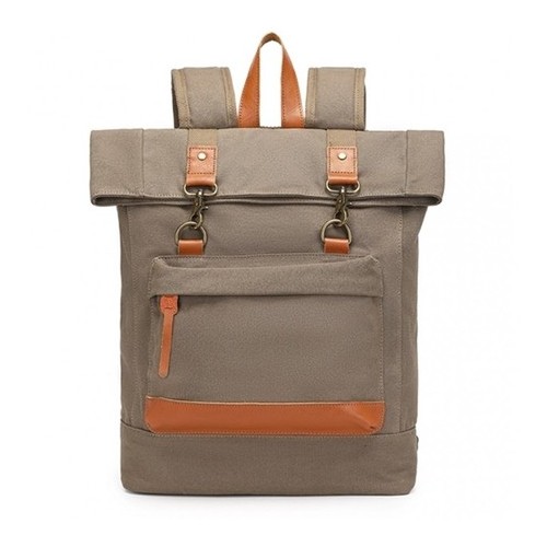 Khaki Płócienny Plecak Vintage A4 Arizona - 