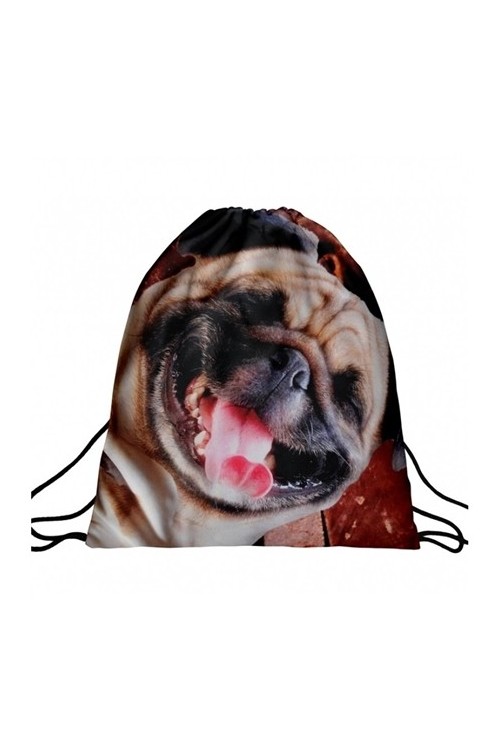 Worek plecak z nadrukiem Pugs Tongue A4 - 