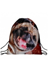 Worek plecak z nadrukiem Pugs Tongue A4 - 