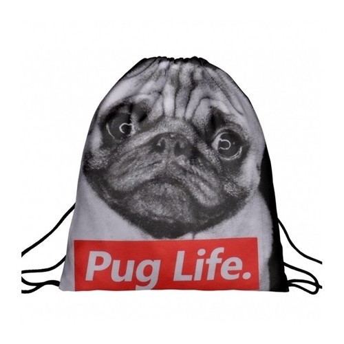 Worek plecak z nadrukiem Pug Life A4 - 