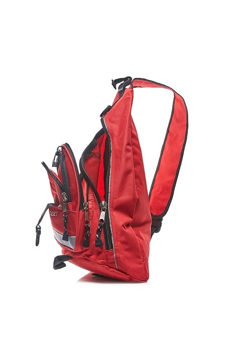 Plecak jednoramienny sportowy czerwony 95BS - 