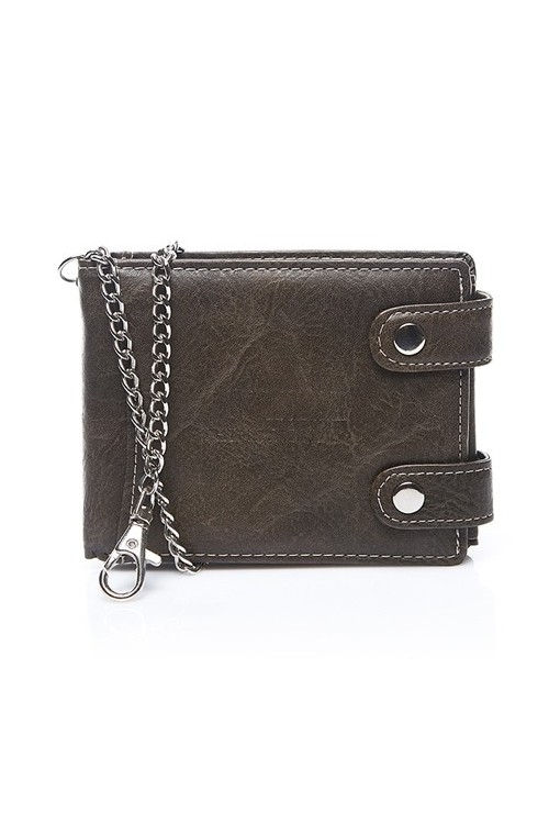 Portfel męski z łańcuchem brązowy Wild R77 - 