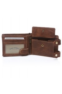 Portfel męski z łańcuchem brązowy Wild R77 - 