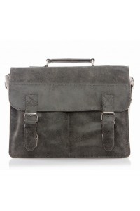 Torba na ramię skórzana Vintage szara BV35 - 