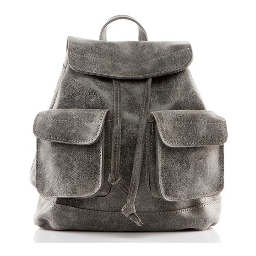 Plecak vintage skórzany damski szary BV20 - 