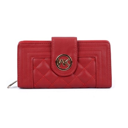 Czerwony portfel damski pikowany AMIE W03 - 