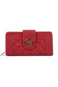 Czerwony portfel damski pikowany AMIE W03 - 