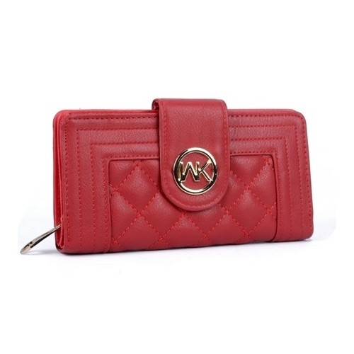 Czerwony portfel damski pikowany AMIE W03 - 