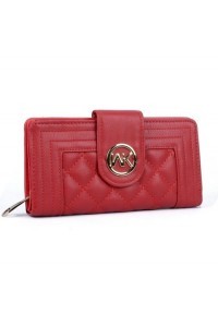 Czerwony portfel damski pikowany AMIE W03 - 