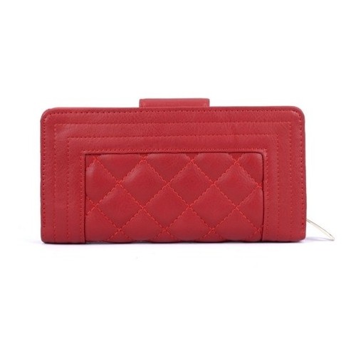 Czerwony portfel damski pikowany AMIE W03 - 