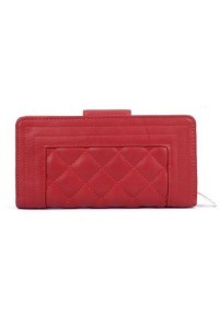 Czerwony portfel damski pikowany AMIE W03 - 