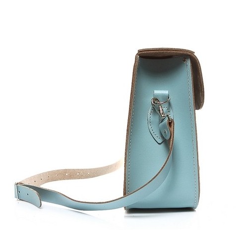 Torba listonoszka skórzana BABY BLUE OX19 - 