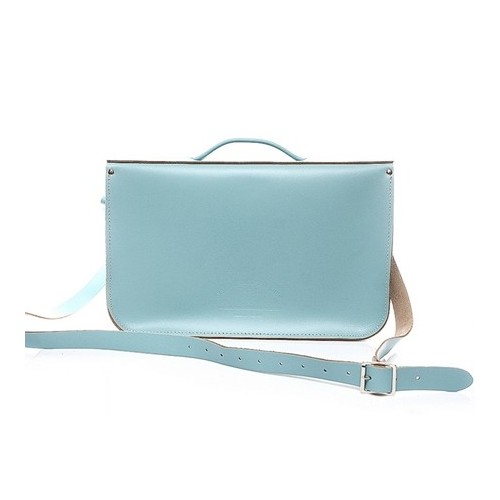 Torba listonoszka skórzana BABY BLUE OX19 - 