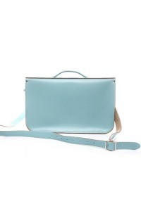 Torba listonoszka skórzana BABY BLUE OX19 - 
