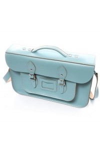 Torba listonoszka skórzana BABY BLUE OX19 - 