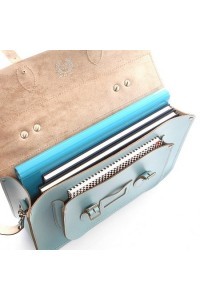 Torba listonoszka skórzana BABY BLUE OX19 - 