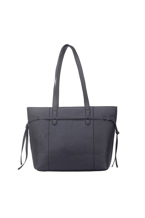 Czarna torebka shopper bag z frędzlami CRUZ - 