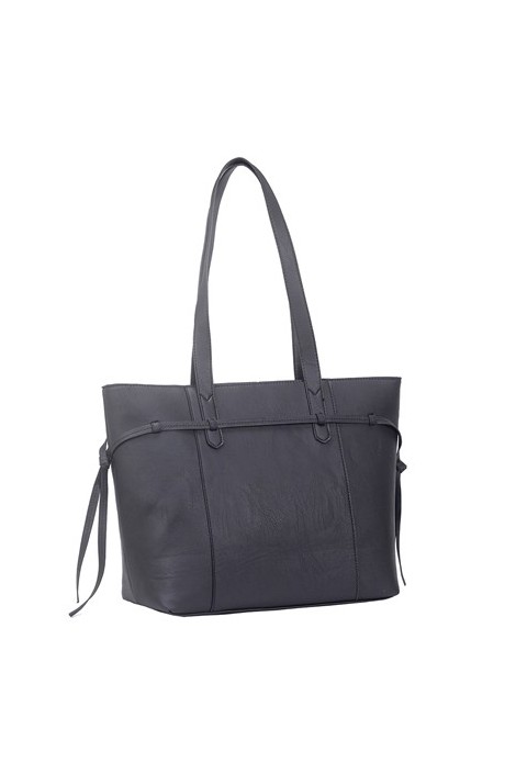 Czarna torebka shopper bag z frędzlami CRUZ - 