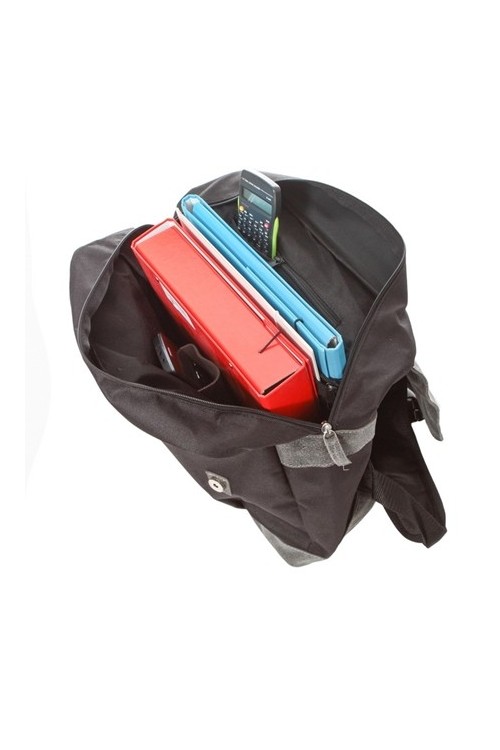 Szary plecak ze skóry na laptopa 14" BV29 -