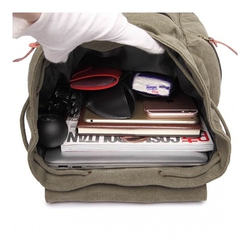 Plecak RETRO damski hipster Zielony KN31 - 