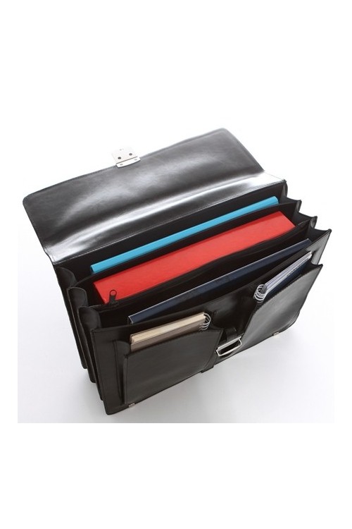 Aktówka skórzana damska czarna BN81 - 