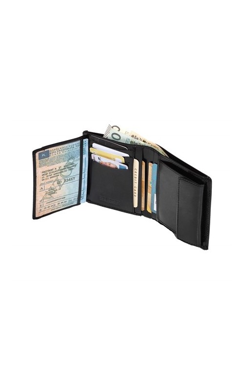 Elegancki portfel męski skórzany czarny BW18 - 