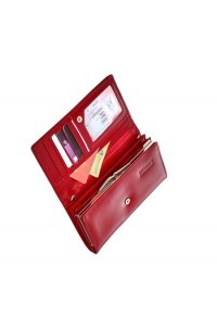 Czerwony portfel damski skórzany MID BW53 - 