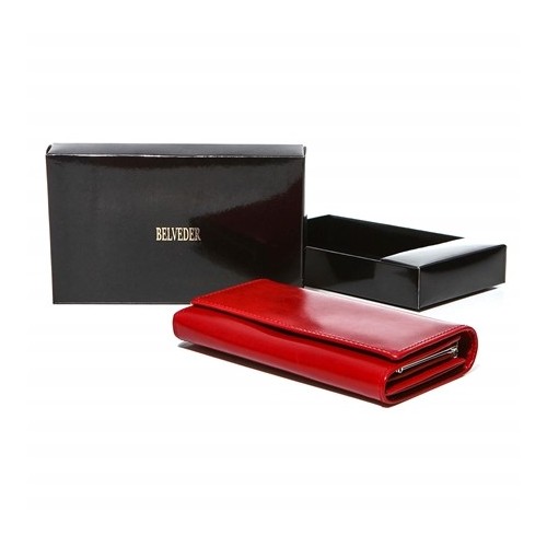 Czerwony portfel damski skórzany MID BW53 - 