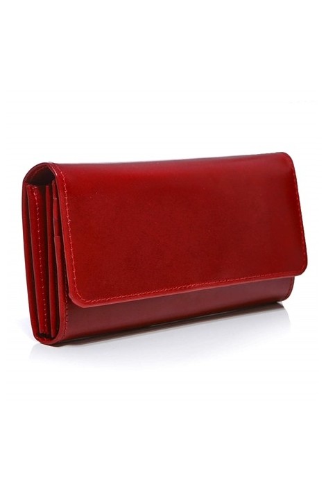 Duży portfel damski skórzany czerwony BW59 - 