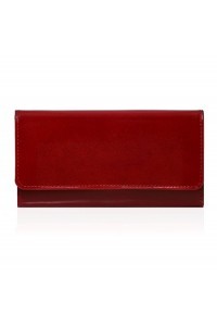 Duży portfel damski skórzany czerwony BW59 - 