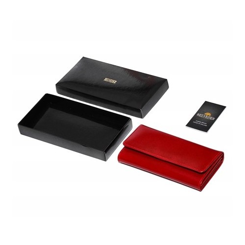 Duży portfel damski skórzany czerwony BW59 - 