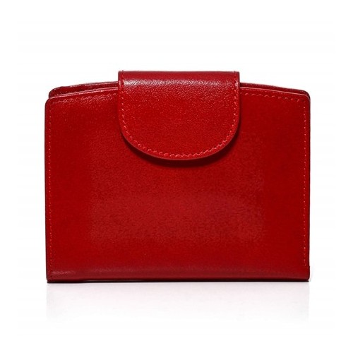 Portfel damski mały skórzany czerwony BW32 - 