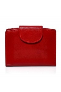 Portfel damski mały skórzany czerwony BW32 - 