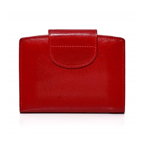Portfel damski mały skórzany czerwony BW32 - 